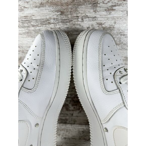 Women's Nike Air Force 1 07' SE 'Pearl' White Leather Sneakers Sz 9 Athletic - Picture 10 of 12